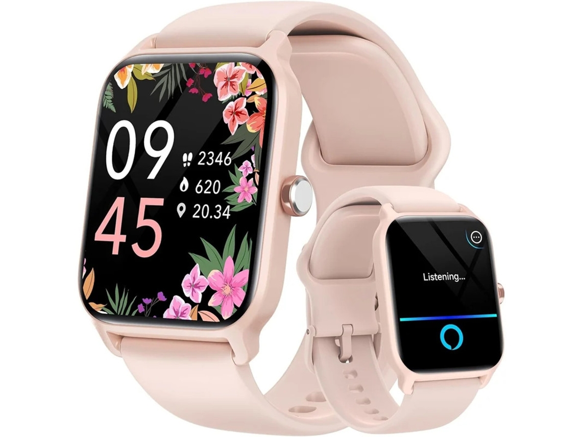 Reloj inteligente con Alexa, pantalla HD de 1.8", llamadas Bluetooth y monitorización de salud Yizhood