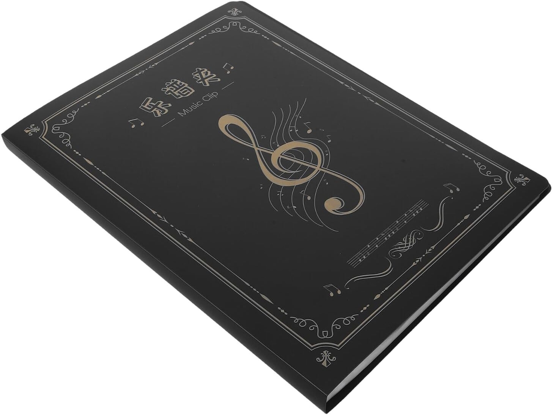 Carpeta De Partituras Para Piano De Cola, 50 Páginas A Doble Cara, 100 Extractos, Fundas Protectoras.