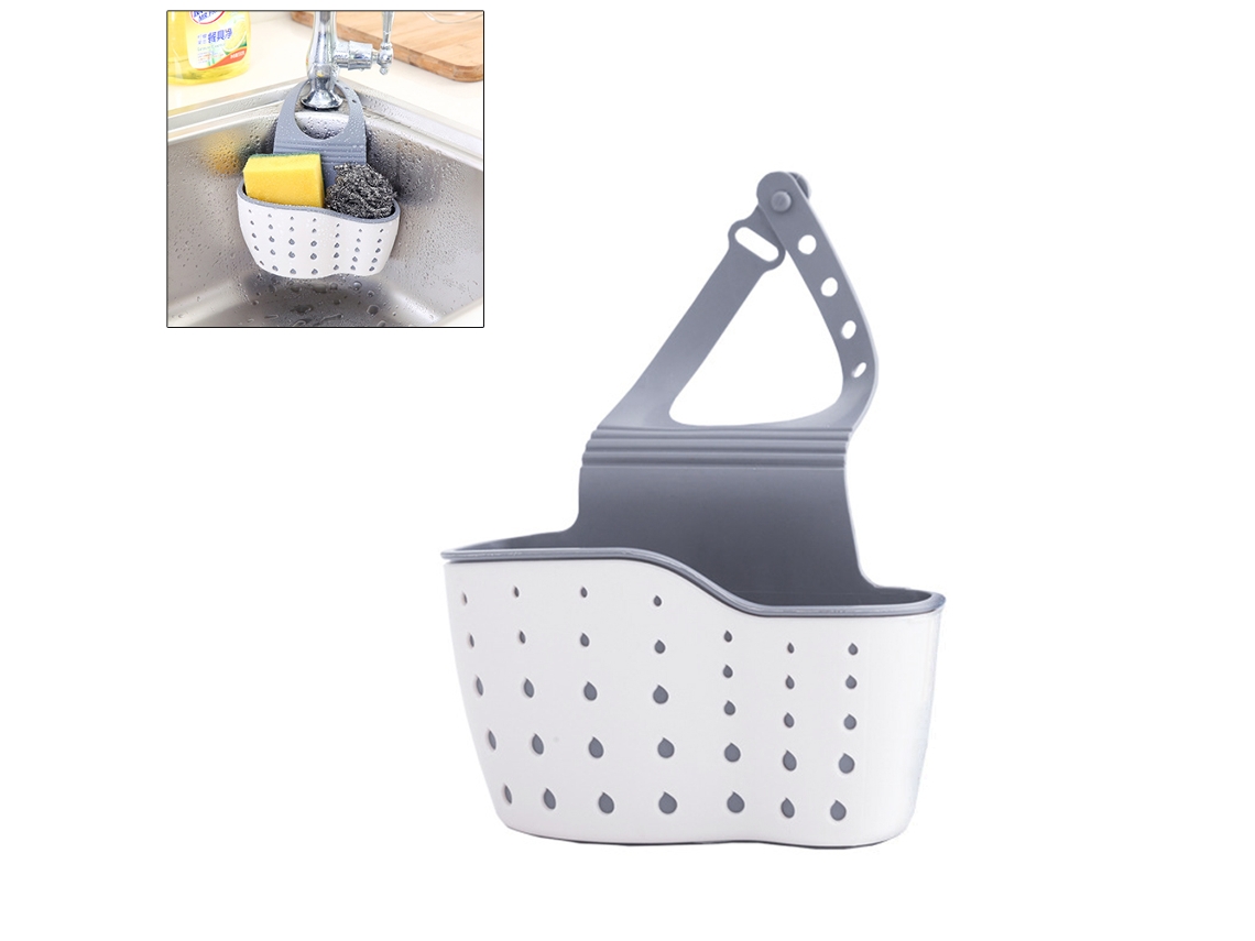 Organizador De Fregadero Ajustable Con Desagüe Para Esponjas, Jabón Y Utensilios De Cocina Y Baño.