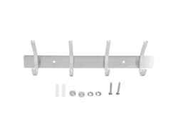 Soporte De Pared De Acero Inoxidable 304 Con 4 Ganchos, Estilo De Rayas Sencillas, Para Baño Y Hogar.
