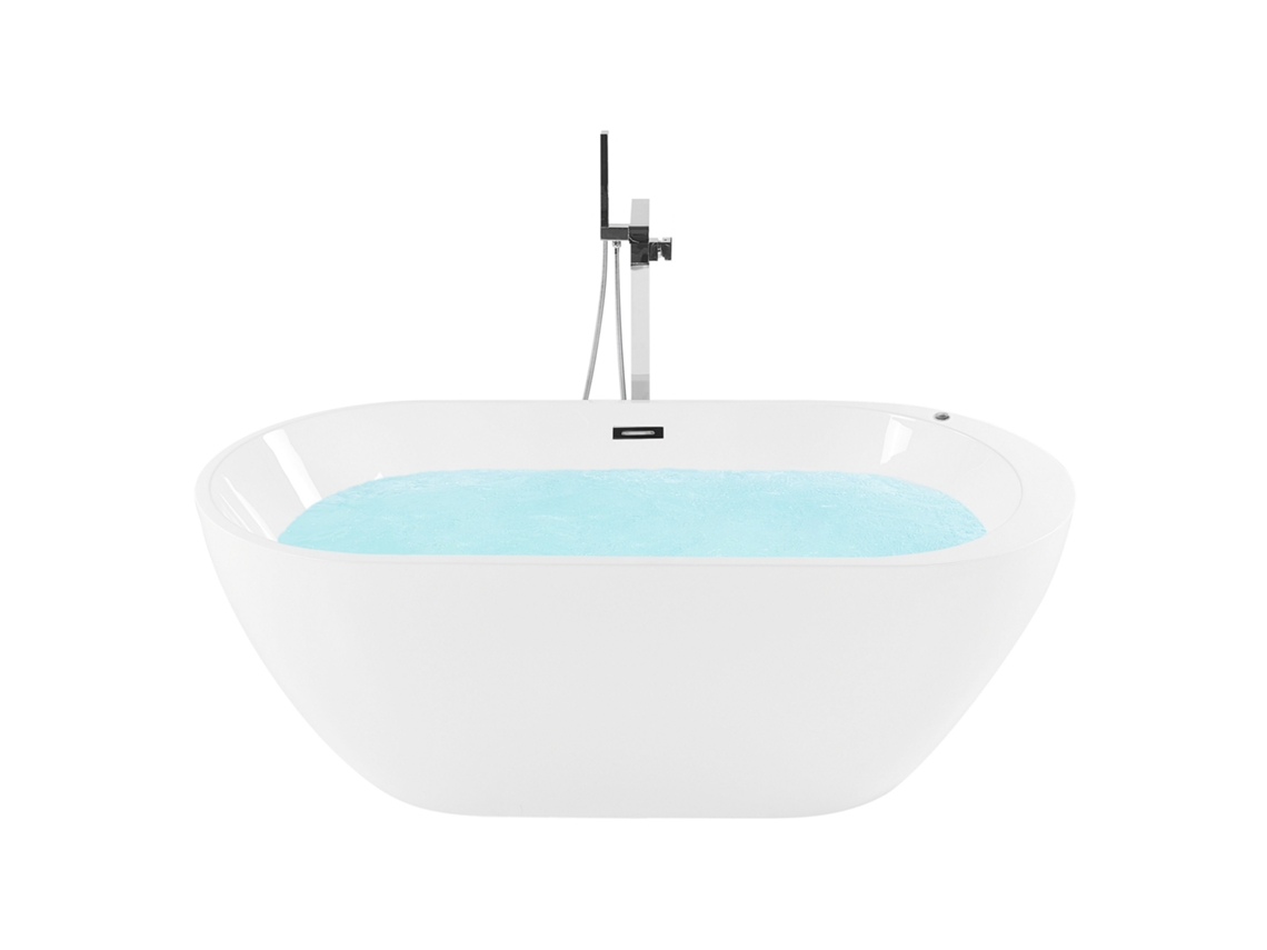 Bañera independiente BELIANI Nevis de Acrílico Blanco 80x170x59