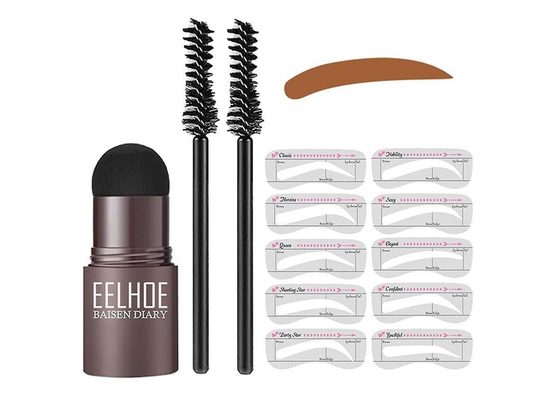 Kit De Plantillas Portátiles, Reutilizables E Impermeables Para Cejas En Polvo
