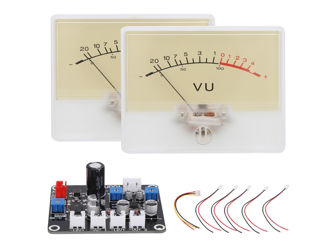 Ts-db90r 2 Unidades De Medidor Vu Con Placa Controladora Y Retroiluminación Para Audio Doméstico, Automotriz Y De Bricolaje