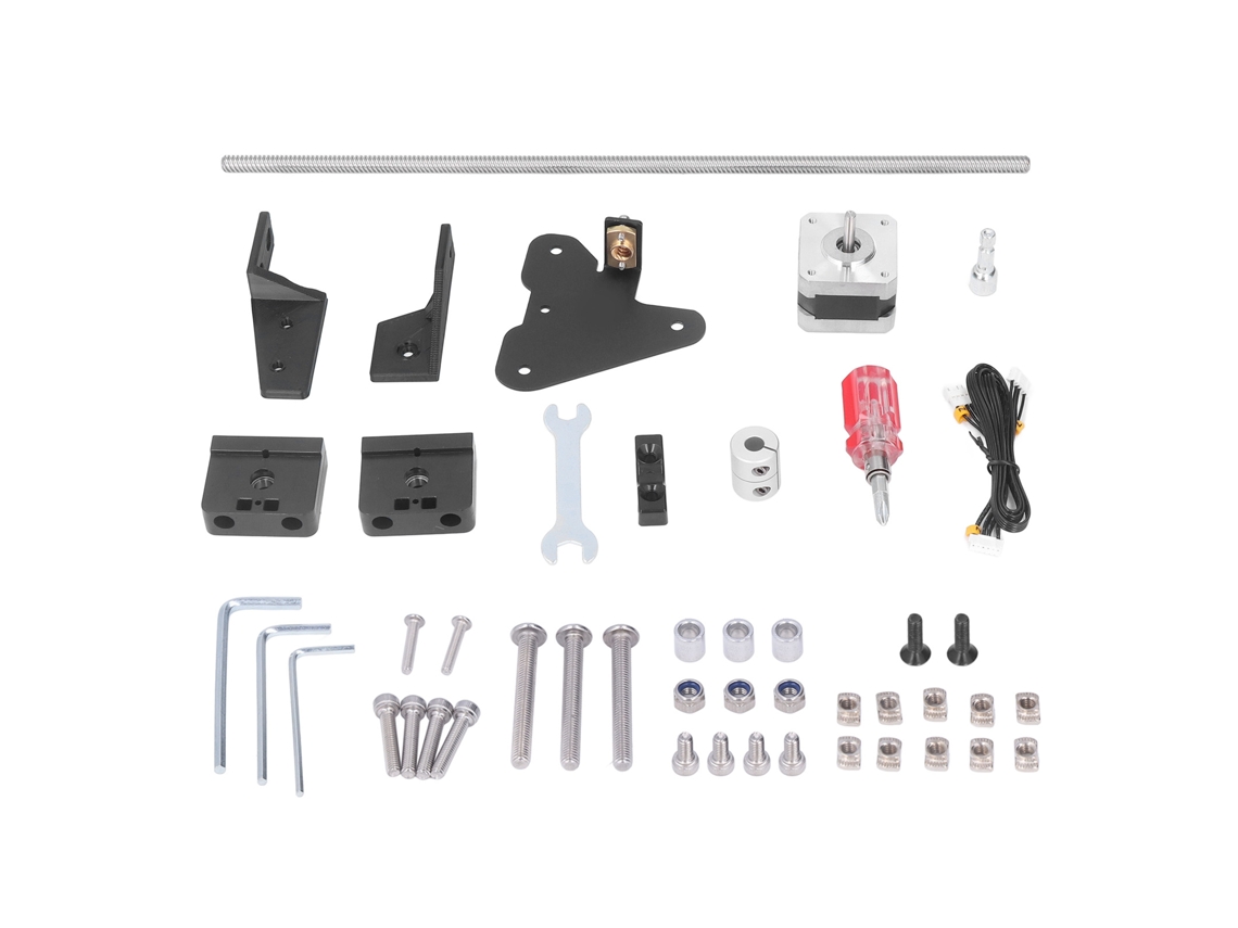 Kit De Actualización Para Impresora 3d Con Doble Eje Z, Motor Paso A Paso, Tornillo T8 Y Rodamiento Guía.