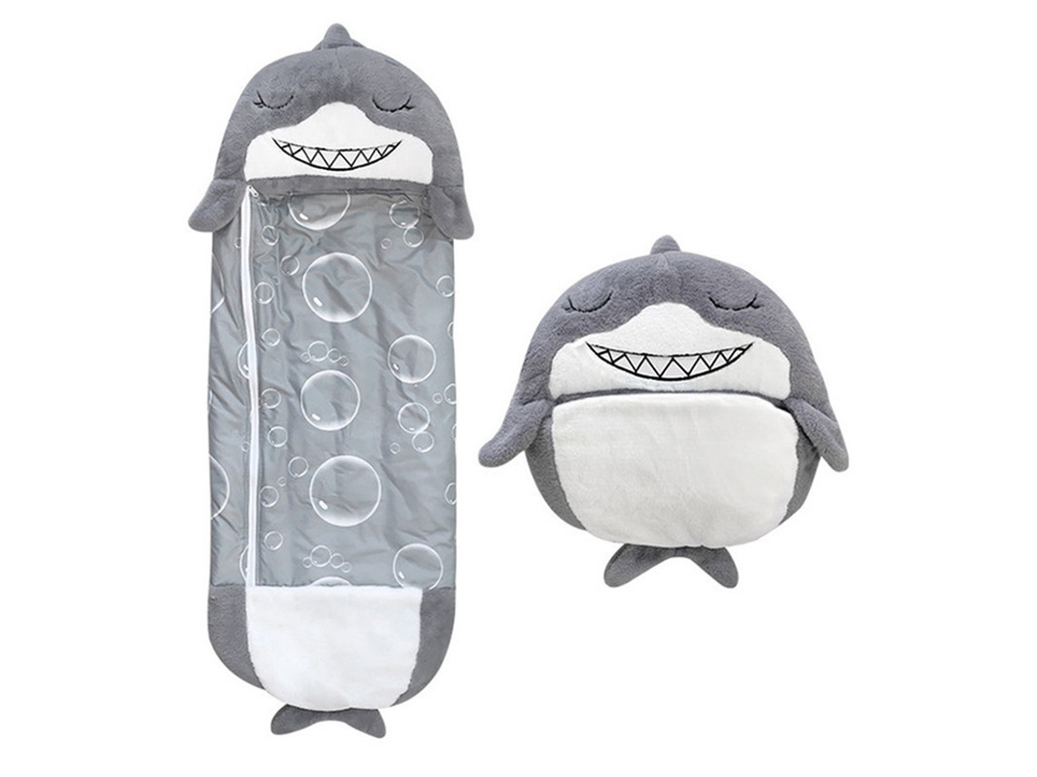Saco De Dormir De Felpa Gris (edad Mínima Recomendada: 7 Años), Ideal Para Niños, Educativo Y Duradero.