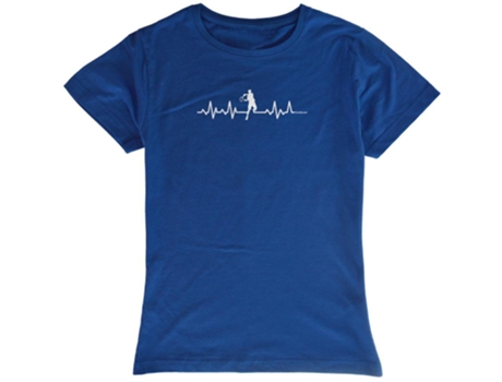 Camiseta de Mujer KRUSKIS Heartbeat Tenis Azul (XL)