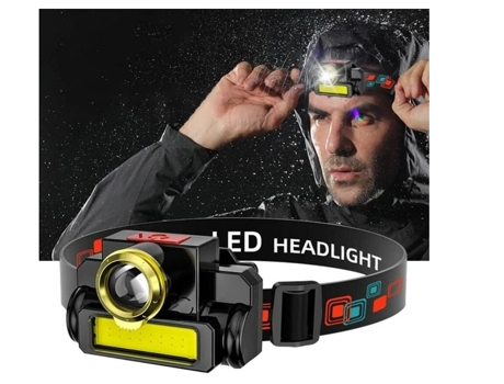 Linterna frontal de trabajo YIZHOOD Lantern-0219 LED más brillante de 30000 lúmenes, linterna frontal impermeable para acampar, linterna frontal co...
