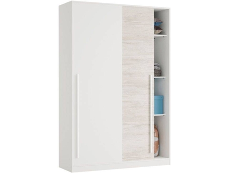 Armario HABITDESIGN Elliot (Blanco y Roble - Melamina - 120x200x50 cm)