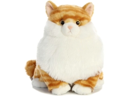 Gato Gordo - Bola De Pelo Atigrada De 24 Cm - Compañero Adorable Para Mimos Nocturnos