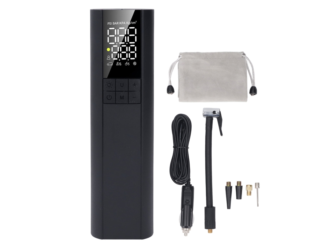 Bomba De Ar Eléctrica Portátil 150psi 5 Modos De Presión Preestablecida Apagado Automático Para Carro Moto Dc12v