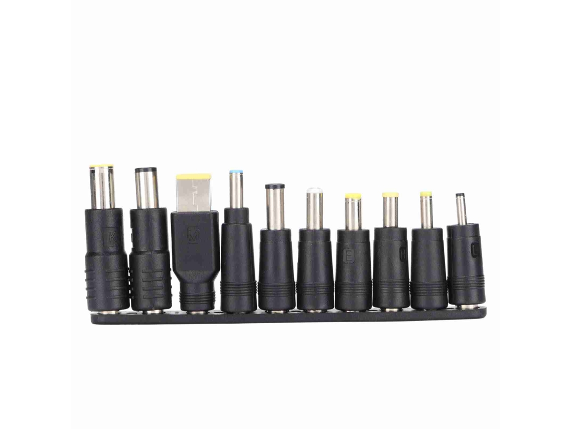 10 Piezas De Conectores De Energía Dc 5,5mmx2,1mm Compactos En Abs, Negro Luz Dourada