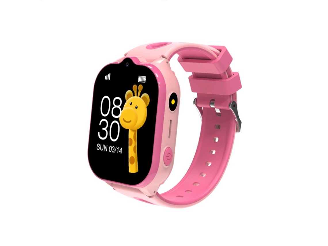 Reloj Inteligente Para Niños Con Gps, 4g, Llamadas, Sim Y Cámara (rosa).