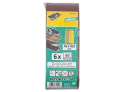 Wolfcraft 3112000 - 6 Lijas De Banda, Corindón, Grano 60, 76 X 457