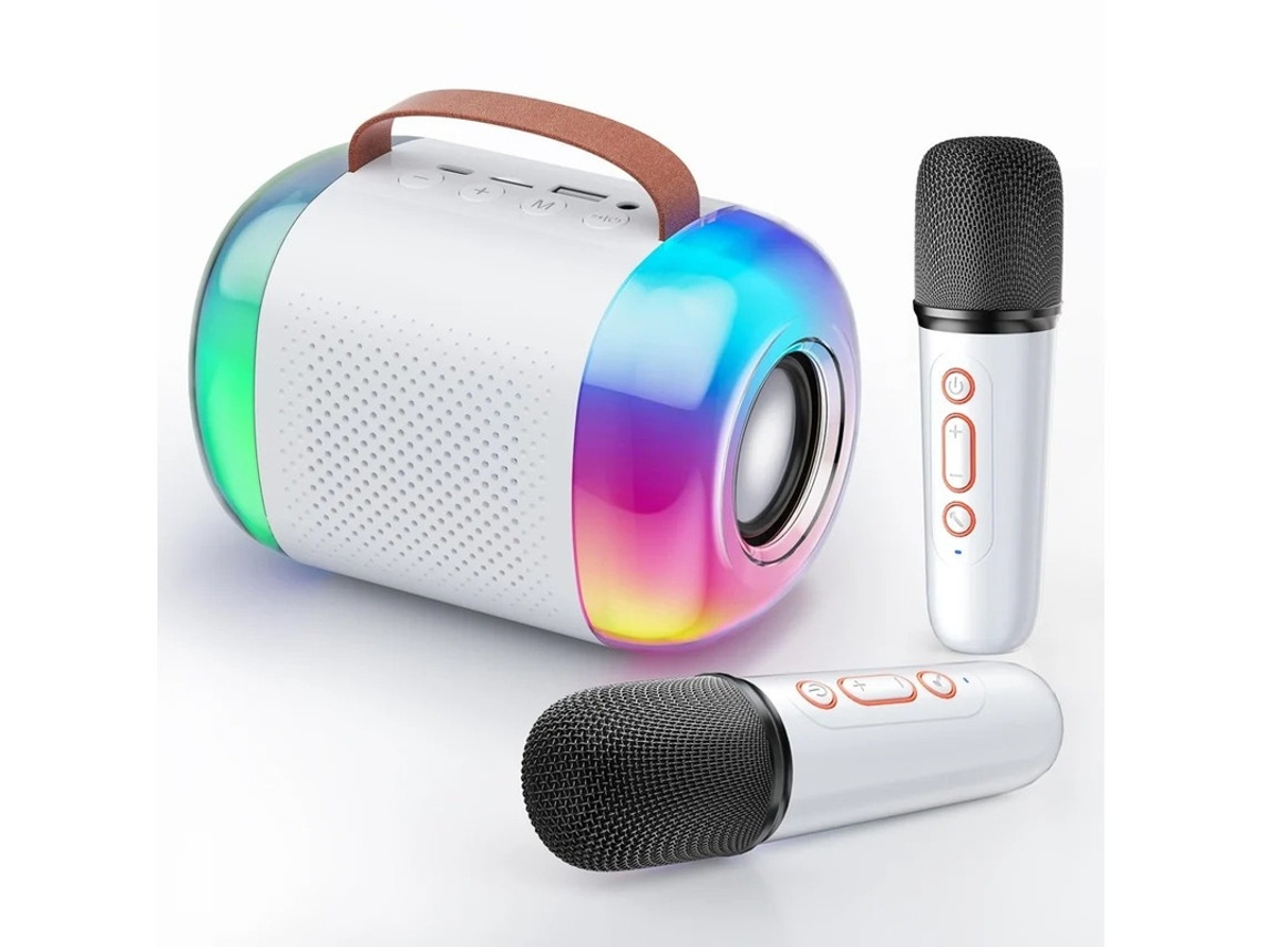 Mini máquina de karaoke para niños, altavoz Bluetooth portátil con 2 micrófonos inalámbricos, regalo para niñas, juguetes 4 5 Yizhood