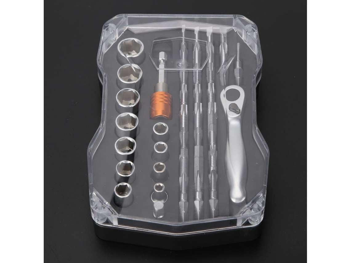 Kit De Llave De Tuerca Ratchet Con Brocas De Destornillador Y Sockets Para Trabajos Múltiples