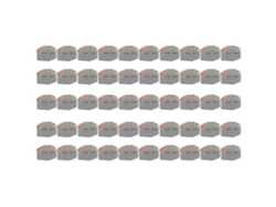 50 Piezas Conector De Cable Conductor 2 Puertos Terminal De Empalme Con Palanca Kit Naranja
