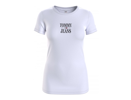 Camiseta TOMMY JEANS Algodón Mujer (M - Blanco)