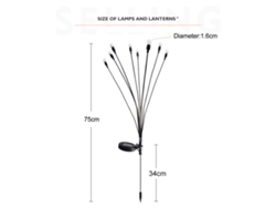 Paquete De 2 Luces Solares Colgantes Con Forma De Luciérnaga, Control Inteligente, Impermeables Y Para Decoración De Jardín.
