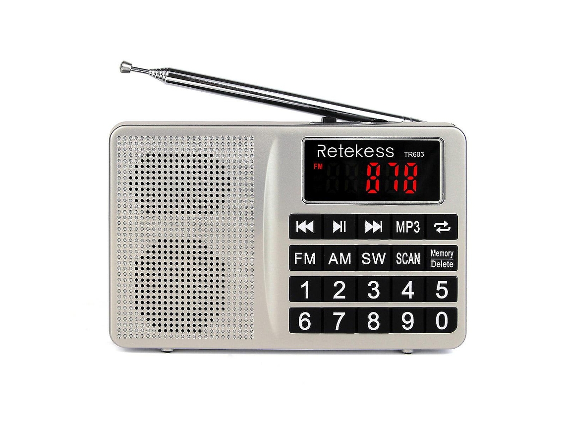 Digital Display Fm Am Sw Radio Aux Mp3 Audio Player Speaker For Mobile Phone Gift Family