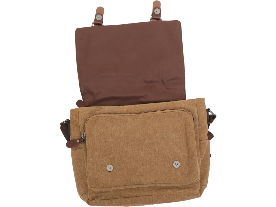 Bolso bandolera de lona para estudiantes, de gran capacidad, ligero y portátil, ideal para viajes, trabajo y uso diario - Gokoco
