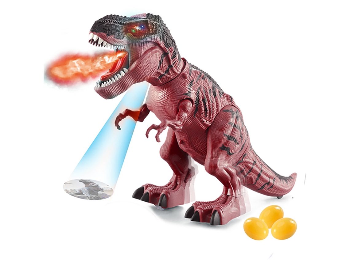 Brinquedo Dinossauro Eletrônico Andador Com Nebulização E Botar Ovos Simulação Animal