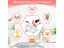 Juguete para perros robot, perro con control remoto, juguete eléctrico para perros para niños de 8 a 12 años - Rosa CHRONUS