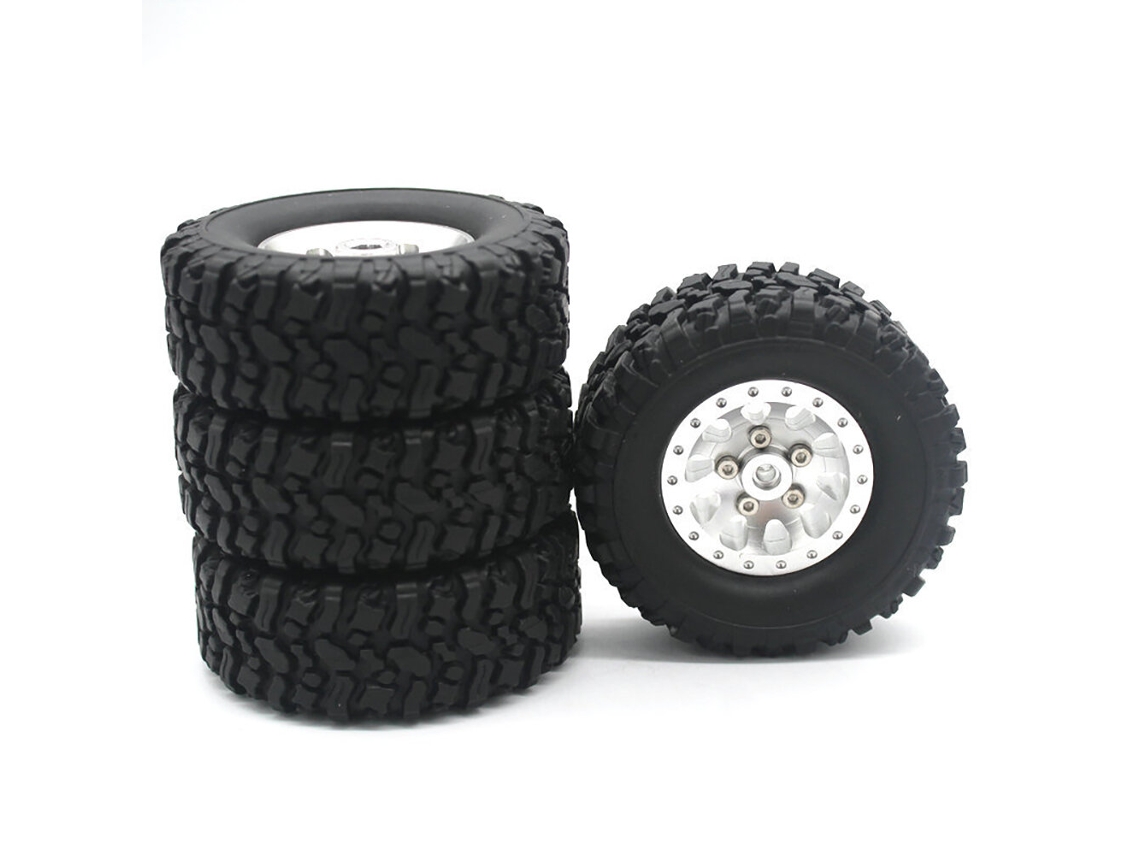 4 bujes de rueda de metal para coche RC con cerradura para WPL C14 C24 C34 C44 B14 B16 B24 B36