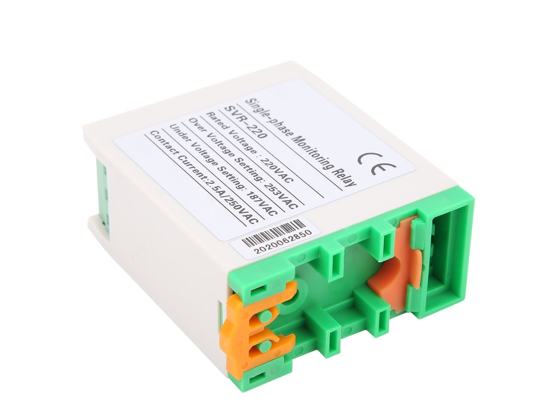 Relé De Monitorización De Tensión Monofásico Svr220 Con Protección Contra Sobretensión Y Subtensión, 3 Led.