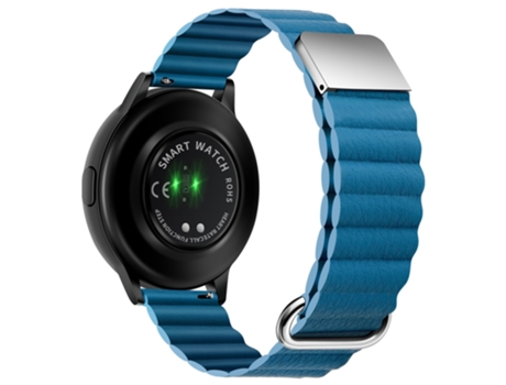 Correa de piel auténtica 22mm magnético para Huawei Watch GT3 Pro 46mm/Apex 46mm/Apex Pro - azul plateado