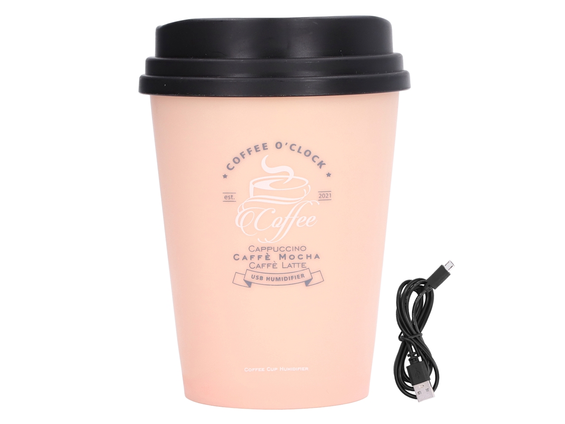 Humidificador USB de 300 ml, silencioso, apagado automático, diseño compacto y liviano para automóvil, hogar y oficina.