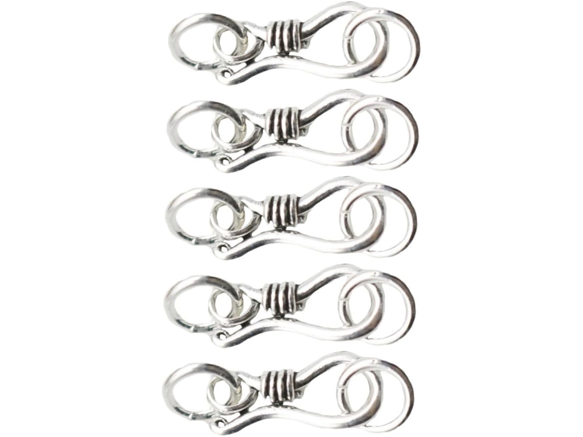Juego De 5 Cierres De Langosta Chapados En Plata, Pequeños, Blancos, Accesorios Para La Fabricación De Joyas.