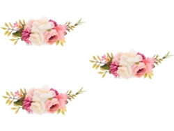 Accesorios Para El Cabello De Novia De 3 Piezas Para Mujer, Peineta De Flores Para Boda, Metal.