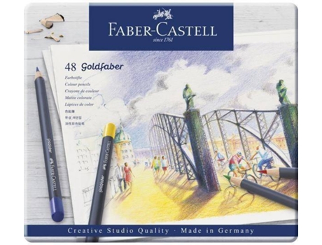 Lápices de Colores FABER-CASTELL Goldfaber Aqua (Multicolor - 48 Tabletas)