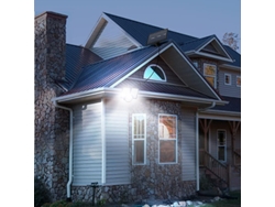 Lámpara solar de exterior #b con 3 modos de funcionamiento, sensor de movimiento y control remoto solar. Aplique LED para jardín, IP65.