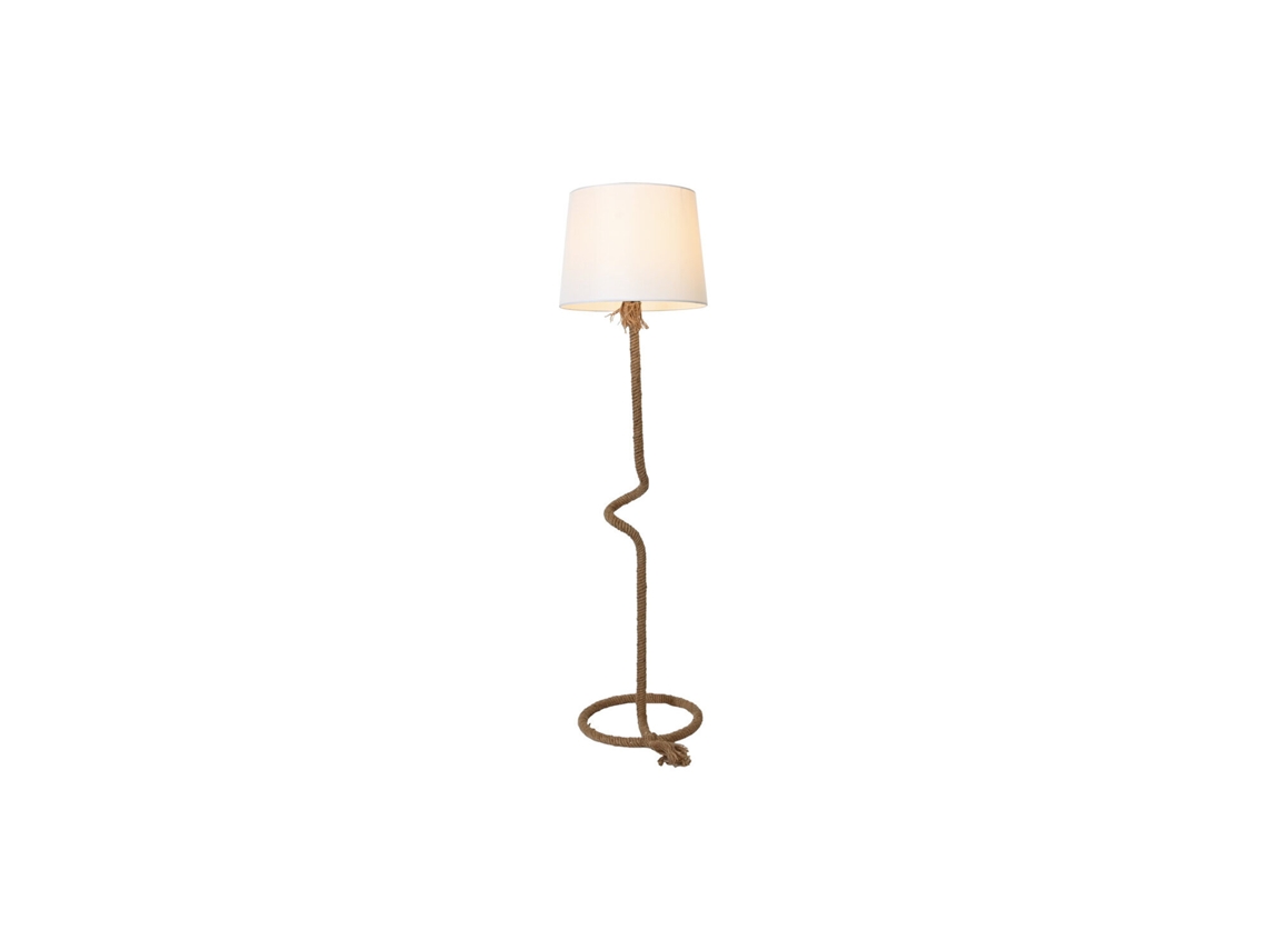 Lampara Pie Cuerda Lino Marron 40x40x151cm