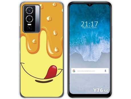Carcasa para Vivo Y76 5G TUMUNDOSMARTPHONE Dibujos Helado Vainilla Multicolor