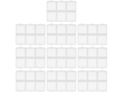 Organizadora Plástico 10 Cuentas 6 Compartimentos Ajustables Fácil Identificación Almacenamiento Práctico