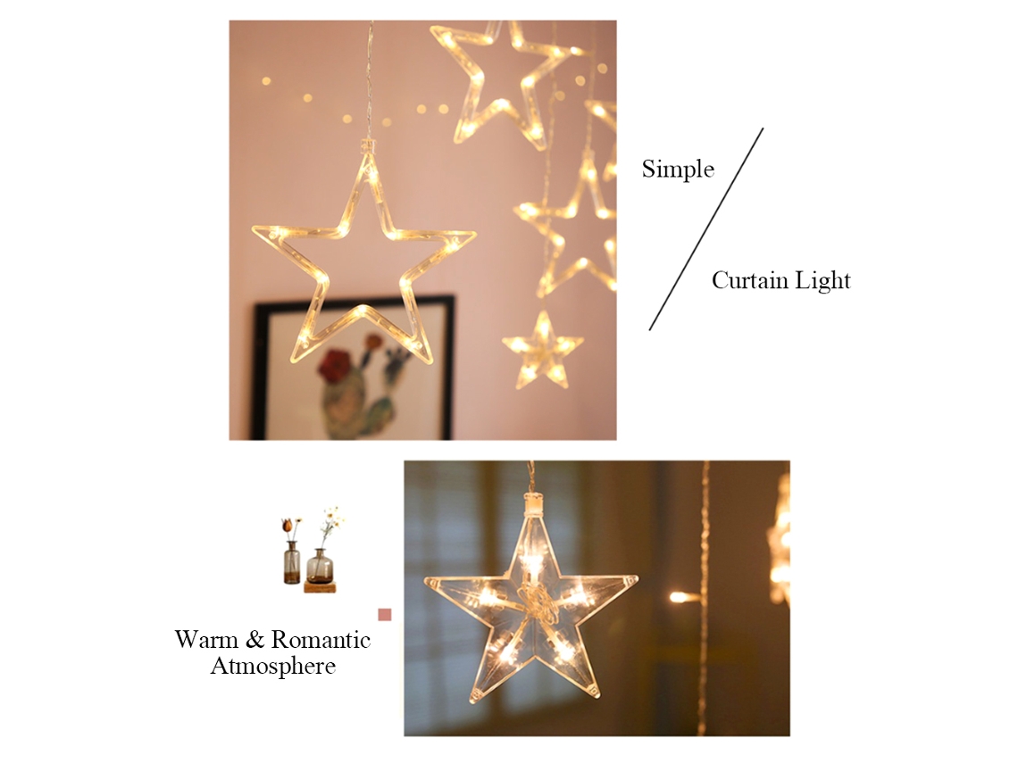 2026 luces LED para decoración del hogar, dormitorio, ventana, cortina, Navidad, fiestas, bodas y festivales.