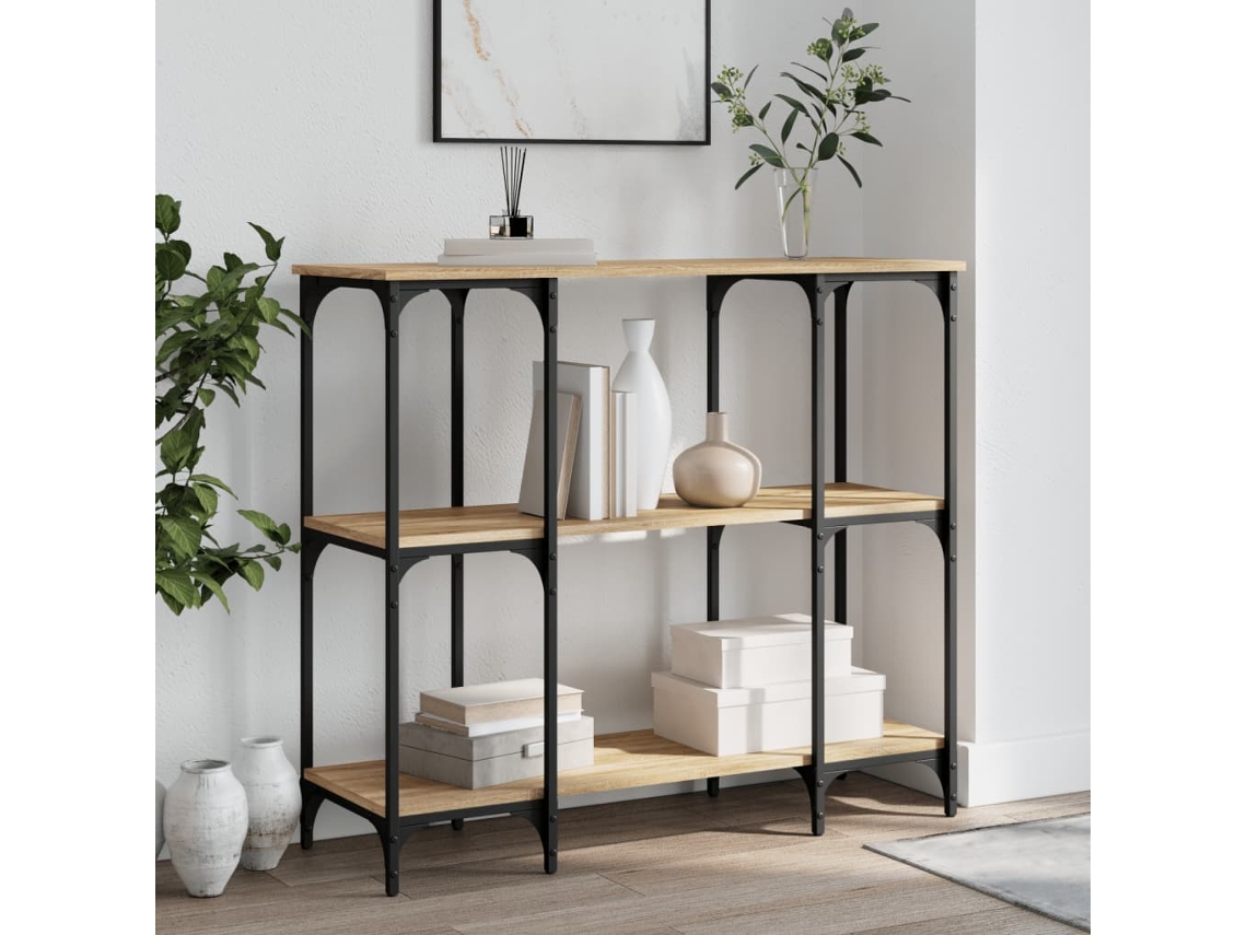Mesa Consola Madera De Ingeniería Roble Sonoma 102x35x90 Cm