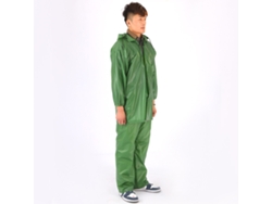 Traje De Lluvia Abrigo Pantalón Espesor Cierre Botones Talla Única Verde