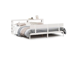 Maison Exclusive - Cama Sin Colchón Madera Maciza De Pino Blanca 180x200 Cm