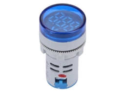 Medidor De Voltaje Digital Led De Cc Con Luz Indicadora Redonda Azul De 6-100 V