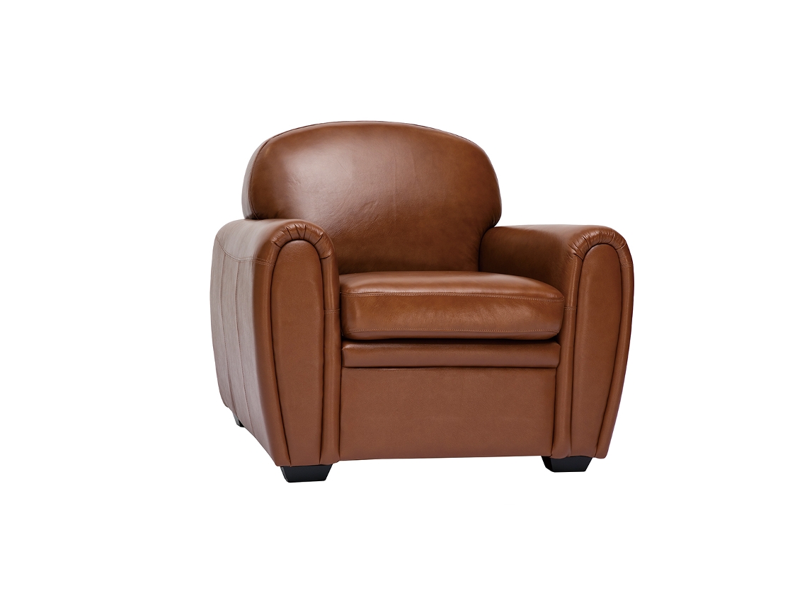 Sillón de Piel Vintage Marrón Club MILIBOO