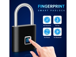 Cerradura Inteligente De Alta Calidad Con Autenticación Por Huella Dactilar: Recargable Por Usb Y Utiliza Tecnología De Desbloqueo Digital.