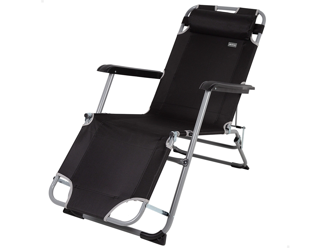 Tumbona AKTIVE Negro 153 x 33 x 47 cm