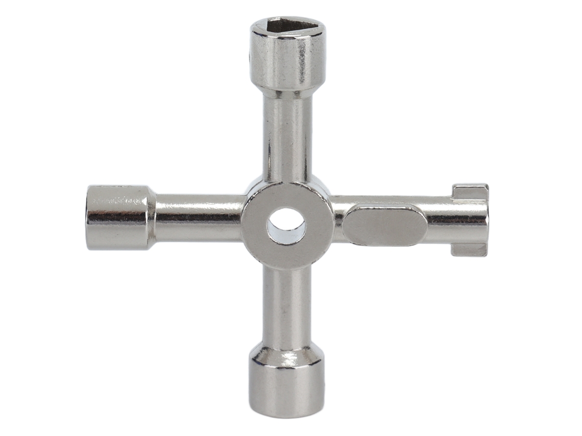 Llave Multifuncional 4 En 1 De Aleación De Zinc Para Armarios, Válvulas E Interruptores.