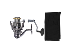 Carrete Giratorio Metálico Tw4000 5.5:1 De Aluminio Para Pesca En Agua Dulce Y Salada Con Empuñadura Y Bolsa De Almacenamiento.