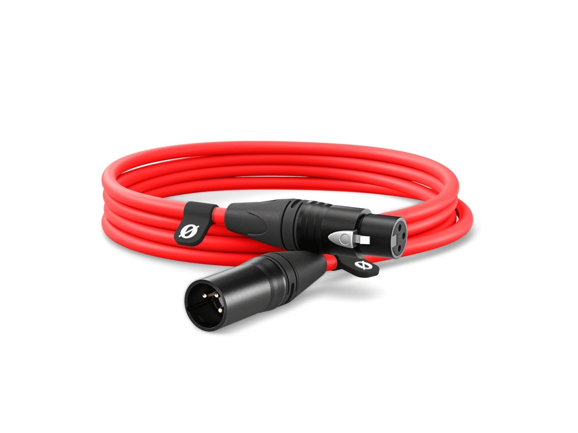 Cable de audio XLR de 3 m de Røde XLR3M R Rojo Rode