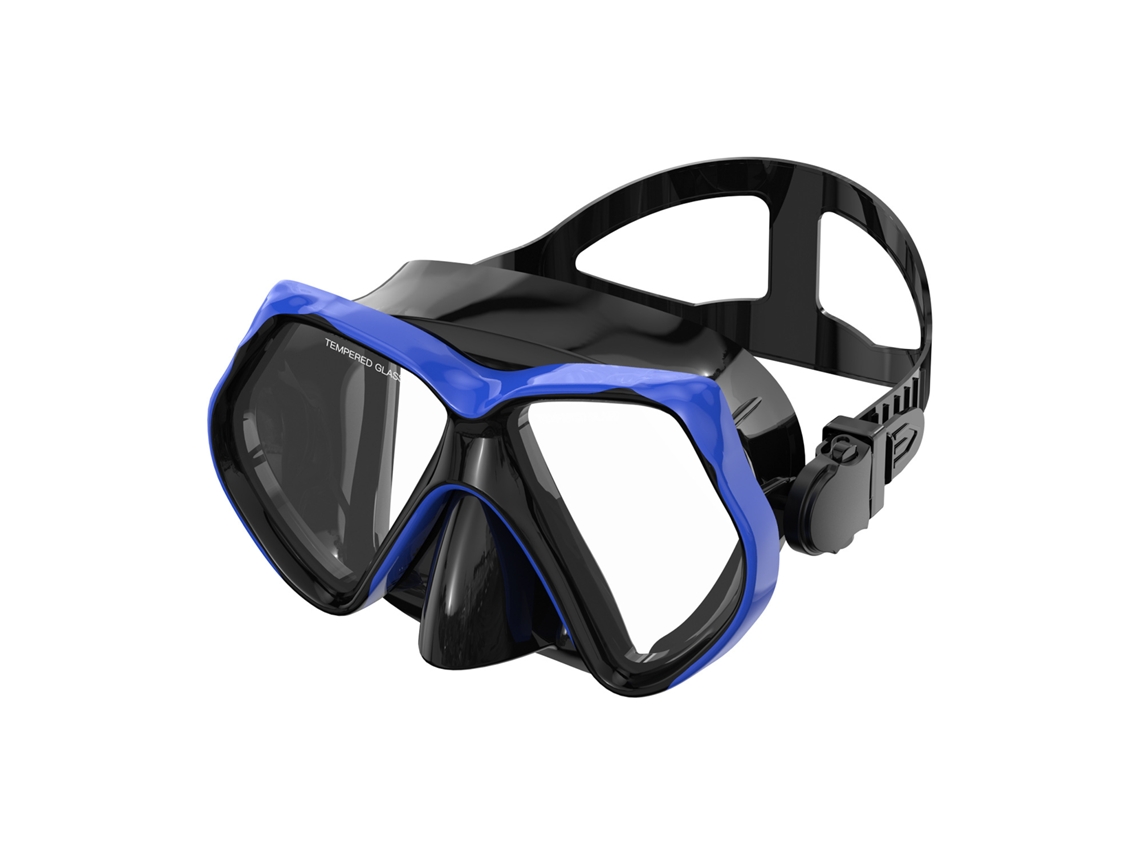 Gafas de buceo de amplio campo de visión, diseño a prueba de fugas para adultos, azul/negro, Digitallab