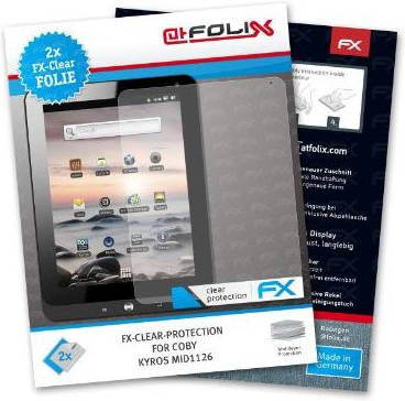 Atfolix Fxclear Protector de pantalla para coby electronics mid1126 2 unidades color transparente producto fabricado en alemania tablet 4050512088368
